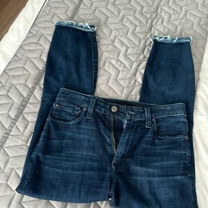 High rise skinny crop